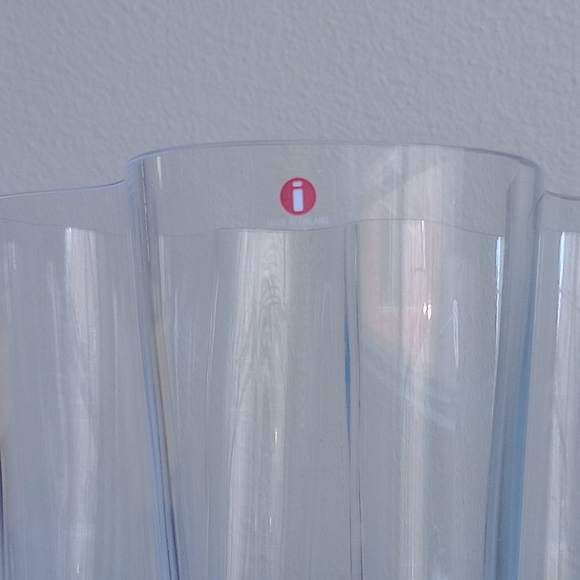 Alvar Aalto iitali Finland clear vase - Picture 8 of 9